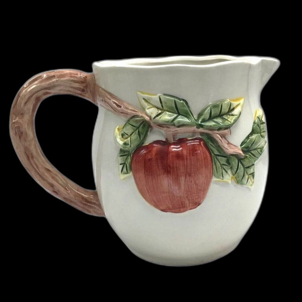 CBK LTD Apple Pitcher 1992 Vintage Farmhouse Cottagecore Grannycore